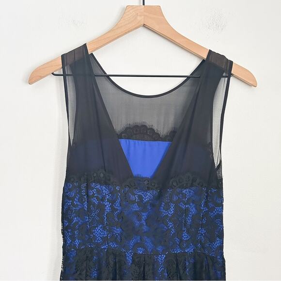 Anthropologie Mouinette Soeurs Sapphire Lace Dress Blue Size 4 - Picture 5 of 8